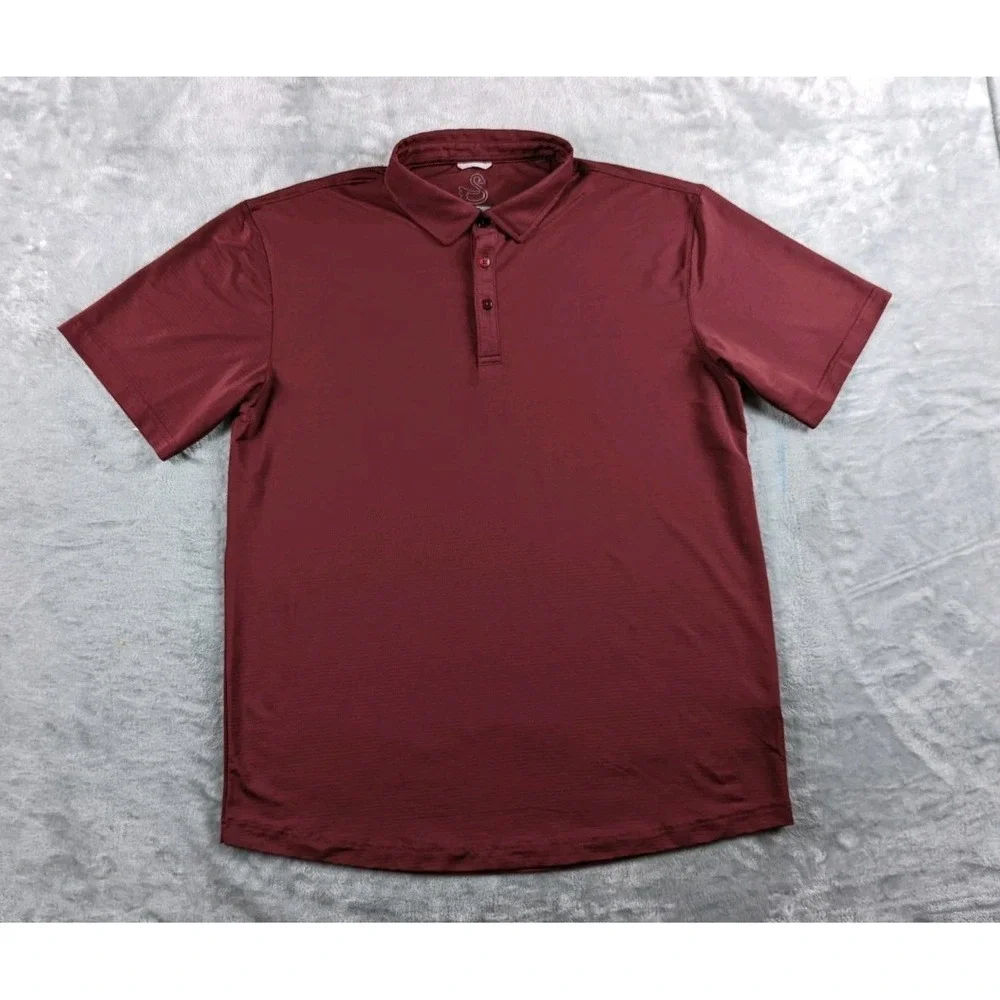 Swannies Ford Polo Shirt Mens XL Red Purple Golf Performance Stretch READ